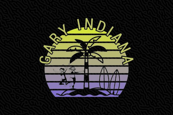 Retro Gary Indiana Vector Graphic Design: A Modern Classic